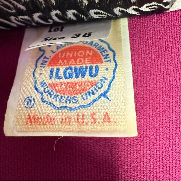 Vintage 80s Discoveries Unlimited Pleated Dress Purple Bow Secretary L XL - Picture 4 of 8